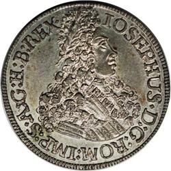 Joseph I 6 Kreuzer 1707 Hall, KM662, choice toned UNC, 
