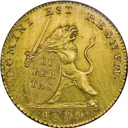 Austrian Netherlands. Leopold II Insurrection gold 14 F 