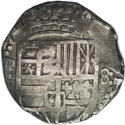 Felipe IV cob 8 Reales 1645-T, KM19a, toned VF, an attr 