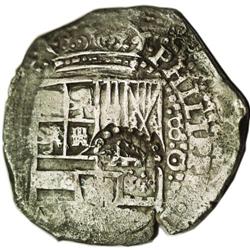 Felipe IV cob 8 Reales ND, KM19b, dot in O assayer (164 