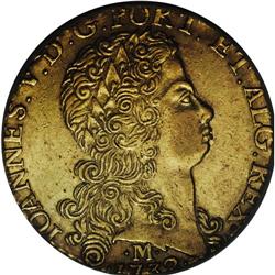 Joao V gold 12800 Reis 1732M, KM139, XF45 PCGS, bold de 