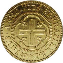 Jose I gold 4000 Reis 1775 (Lisbon), KM171, MS62 PCGS, 