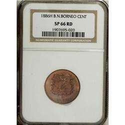 British Colonial Half Cent 1886H, KM1, Specimen 66 Red 