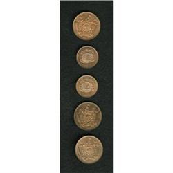 Colonial Quintet of Minors, KM1 (2 pieces) 1/2 Cent 189 