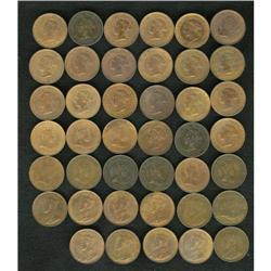 Collection of Large Cents, a complete date collection o 