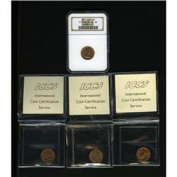 Elizabeth II Cent - Four Early Dates, KM49 1953 NSF MS6 