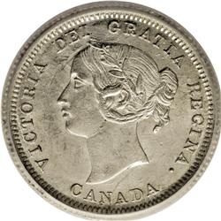 Victoria Flat Border (Wide Border) 5 Cents 1870, KM2, M 