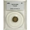 Image 3 : Victoria 5 Cents 1884, Near 4 KM2, XF45 PCGS. Well stru 