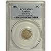 Image 3 : Victoria 5 Cents 1893, KM2, MS63 PCGS Eliasberg, lightl 