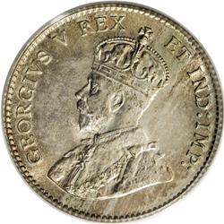 George V 5 Cents 1911, KM16, MS65 PCGS. The one-year ty 