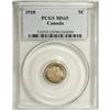 Image 1 : George V 5 Cents 1918, KM22, MS65 PCGS, extremely attra 
