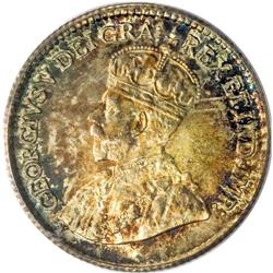 George V 5 Cents 1919, KM22, MS66 PCGS. A near-perfect 