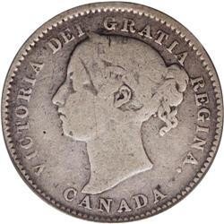 Victoria 10 Cents 1889, KM3, VG10 PCGS. An evenly worn 