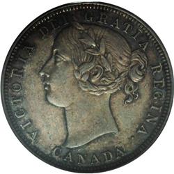 Victoria 20 Cents 1858, KM4, AU58 PCGS Eliasberg, nicel 