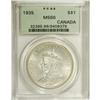 Image 3 : George V Dollar 1935, KM30, MS66 PCGS, fully white with 