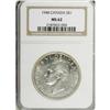 Image 3 : George VI Dollar 1948, KM46, MS62 NGC, a nice bright ex 