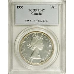 Elizabeth II Dollar 1955, KM54, PL67 PCGS, a sparkling 