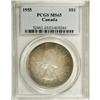 Image 1 : Elizabeth II Dollar 1955, KM54, MS65 PCGS, platinum gra 