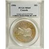 Image 3 : Elizabeth II Dollar 1956, KM54, MS65 PCGS, pretty paste 