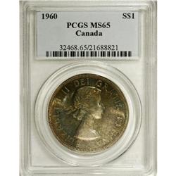 Elizabeth II Dollar 1960, KM54, MS65 PCGS, choice origi 