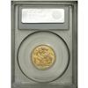Image 4 : George V gold Sovereign 1916C, KM20, MS63 PCGS, a highl 