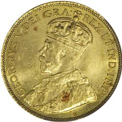 George V gold 5 Dollars 1914, KM26, MS61 PCGS, fully lu 