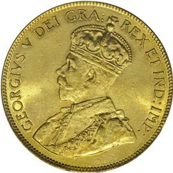 George V gold 10 Dollars 1914, KM27, MS63 PCGS, a choic 