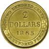 Image 2 : Newfoundland. Victoria gold 2 Dollars 1865, KM5, choice 