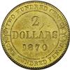Image 2 : Newfoundland. Victoria gold 2 Dollars 1870 Three Dots, 