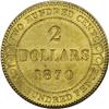 Image 2 : Newfoundland. Victoria gold 2 Dollars 1870 Three Dots, 