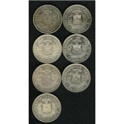 Republic - Peso Date Collection, KM142.1, seven dates f 