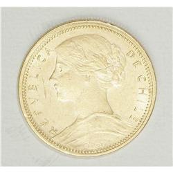 Republic gold 10 & 50 Pesos, KM157 10 Pesos 1901, lustr 