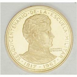 Republic gold 50 Pesos 1968, KM184, nice Proof, minimal 
