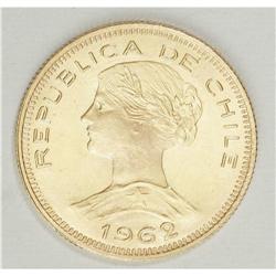 Republic gold 100 Pesos 1962, KM175, choice brilliant U 