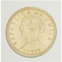 Republic gold 100 Pesos 1979, KM175, superb brilliant U 