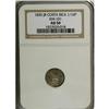 Image 3 : Republic 1/16 Peso 1850JB, KM101, AU50 NGC. Boldly stru 