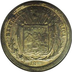 Republic 50 Centavos Pattern in Brass with unfinished d 