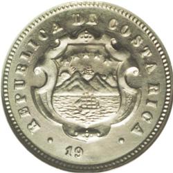 Republic 10 Centimos Pattern in copper-nickel with unfi 