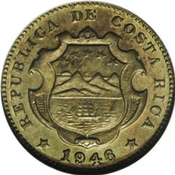 Republic Pattern 25 Centimos 1946 in brass, not a Piefo 