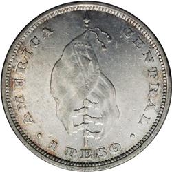 Republic Flag Peso 1892, KM114, nice XF+, considerable 