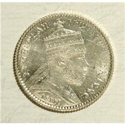 Menelik II - Trio of Choice Minors, KM9 1/100 Bir (Tala 