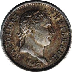 Napoleon 1/4 Franc 1807A, KM678.1, attractively toned X 