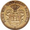 Hamburg. Free City gold 10 Mark 1873B, KM285, F-3778, X 