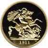 Image 2 : George V gold Proof 5 Pounds, 1911. S-3994. PR65 Cameo 