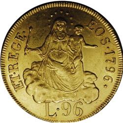 Genoa. Republic gold 96 Lire 1796, 