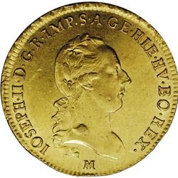 Milan. Joseph II of Austria gold Sovrano 1786M, 