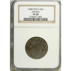 Naples & Sicily. Early Silver Types, Charles II Tari 16 