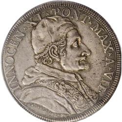 Papal States. Innocent XI Piastra Year VII (1682), 