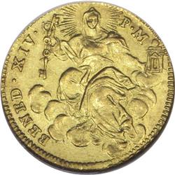 Papal States. Benedict XIV Zecchino ND (1740-56), KM943 
