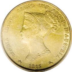 Parma. Maria Luigia gold 40 Lire 1815, KM-C32, AU50 ICG 